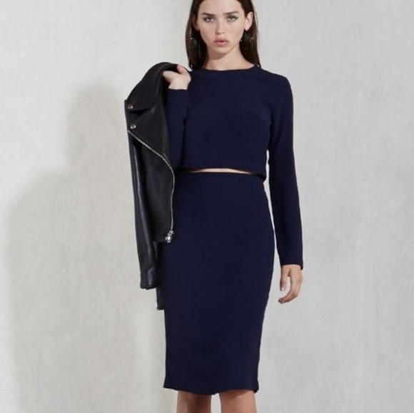 Reformation Dresses & Skirts - Refromation Lyra Matching Set Navy Blue Size 0/XS
